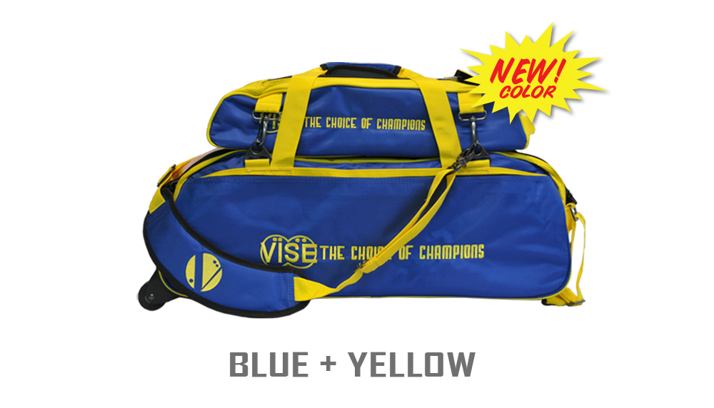 Vise Detachable Triple Tote Bowling Shoe Bag Blue/Yellow