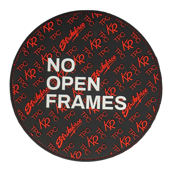 KR Strikeforce Round Shammy Leather Pad TPC Black/Red - No Open Frames