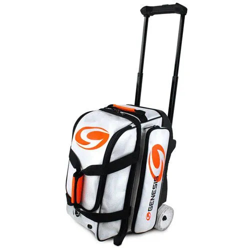 Genesis Sport 2 Ball Double Roller White Bowling Bag