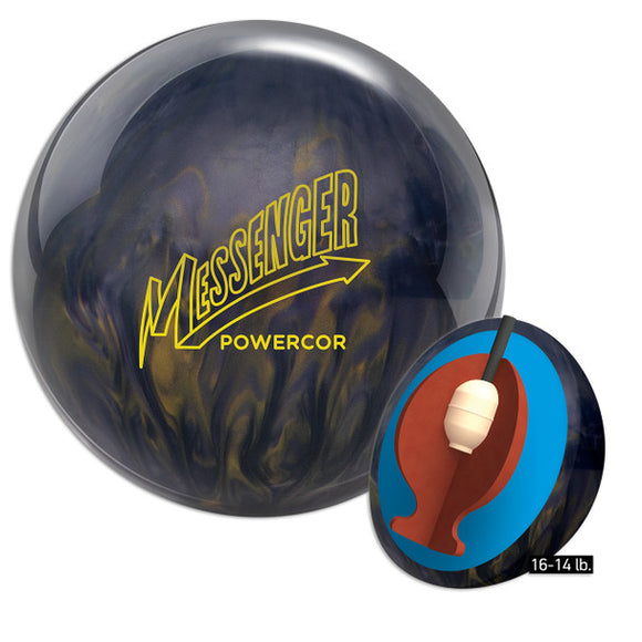 Columbia 300 Messenger PowerCOR Pearl Bowling Ball - Gold/Black