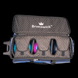 Brunswick Quest 3 Ball Triple Roller Blue Bowling Bag
