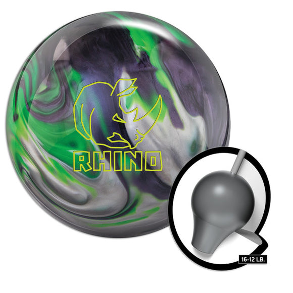 Brunswick Rhino Bowling Ball - Carbon/Lime/Silver