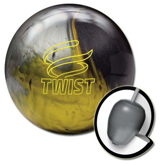 Brunswick Twist Bowling Ball Black/Gold/Silver