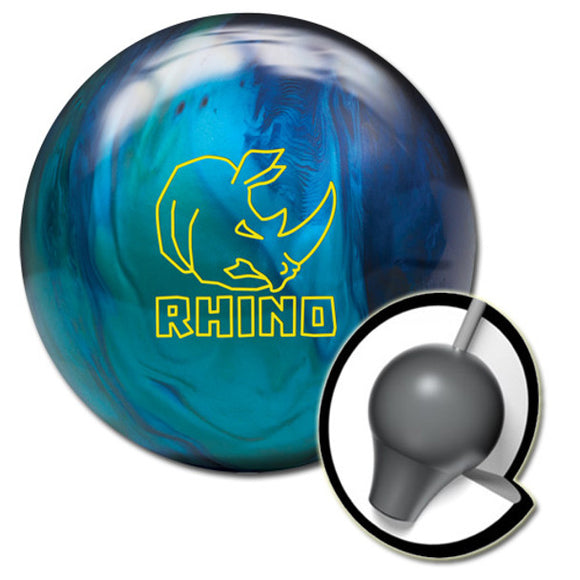 Brunswick Rhino Bowling Ball - Cobalt/Aqua/Teal Pearl