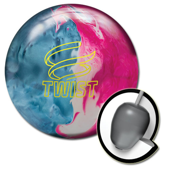 Brunswick Twist Bowling Ball Sky Blue/Pink/Snow